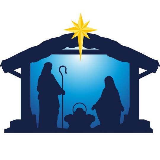 LED Flame Nativity Window Sticker